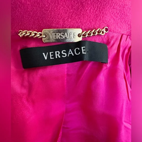 Versace wool fuchsia Coat